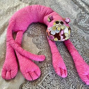 ✅Handmade Pink Animal Print Plush Toy/Neck Pillow/Huggable